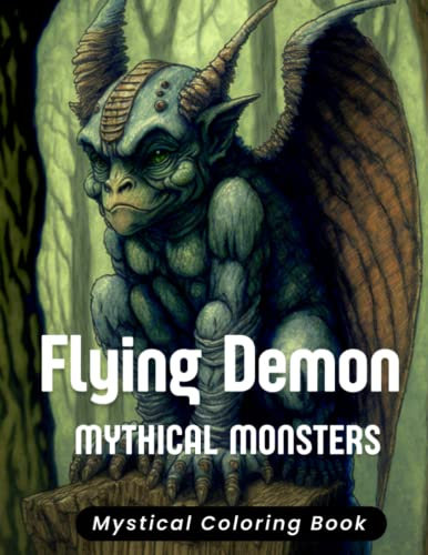 Flying Demon - Mystical Coloring Book - Mythical Monsters