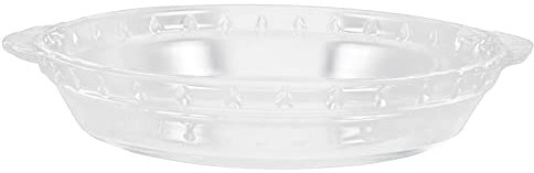 Alipis Thanksgiving Round Glass Baking Pan Double Handles, 9 Inch