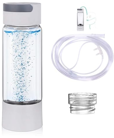 GERAZAHO Botella generadora de Agua Rica en hidrógeno,ionizador de Doble cámara SPE PEM,Alta concentración 1200-5000PPB,Uso en Viajes en el hogar y la Oficina