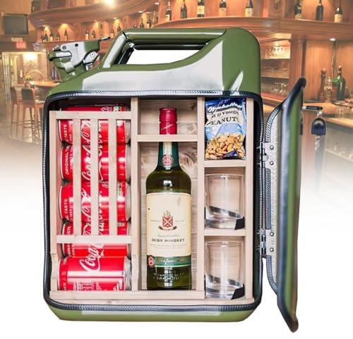 Mini-Barschrank-Glas-Set, Schrank-Gasdosenbar, personalisierter Keg-Schrank, Gastankbar, Whiskybar, geeignet für Mann, Vater, Ehemann, Freund, Geschenk