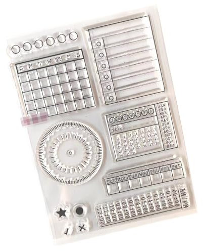 Deutscher Plan und Zeitpläne Klare Stempel für die Kartenherstellung Zeitplaner Silikonstempel für DIY Scrapbooking