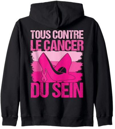 Tous Contre Le Cancer Du Sein Soutien cancer du sein Femme Sweat à Capuche