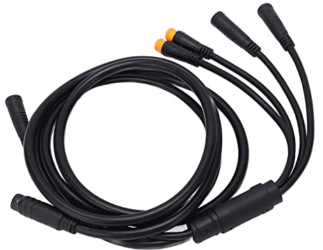 TIKATARER Controller, 1 to 5 Plastic Rubber E Bike Conversion Kits Connector Cable Wire Lithium Battery Cable Connectors Connect Controller Lamp Brake Display Throttle