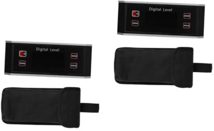 Gadpiparty 2 Pezzi Goniometro a Bolla D'aria Utensili Angolo Digitale Misurazione Livella Attrezzo Edificio Indicatore Di Livello Rilevatore Di Angoli Inclinometro Goniometro Addominali Black