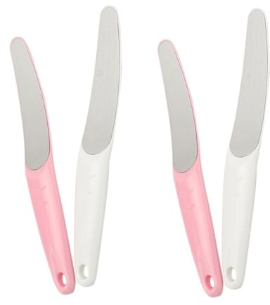 DEARMAMY Edelstahl Nagelfeile 4 Stück Maniküre Pediküre Zubehör aus Rostfreiem Stahl Nagelpflege Werkzeuge (Zufallsfarbe)
