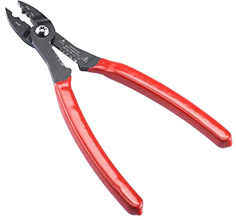 Wire Stripper Electricians Pliers Crimps Insulated & Non-Insulated Electrical Stripping Tools for Cable Cutting Wire Crimping Pliers Wire Stripper W/Anti-Slip Handle Electrician Pliers Tools