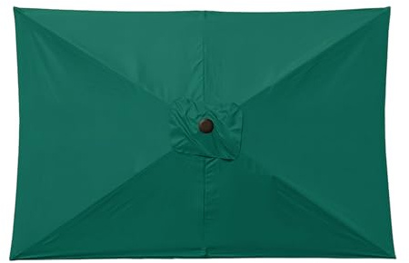 Toile de rechange rectangulaire pour parasol - 2 x 3 m - UV30+ - Tissu de parasol résistant au vent - Ventilation imperméable - Pour bois et aluminium - Pour jardin, piscine, balcon, marché