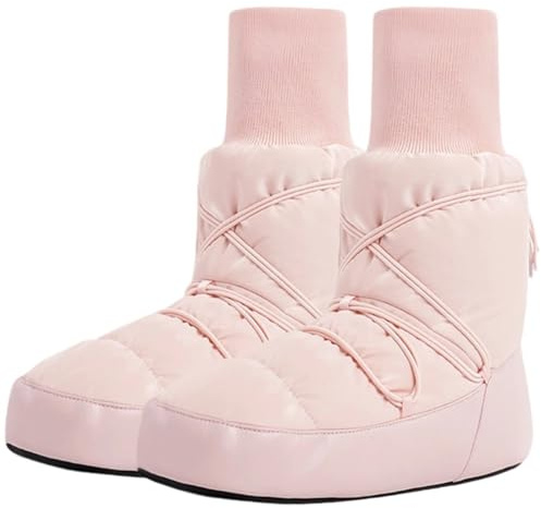 Fituenly Botines De Baile para Mujer, Botines De Calentamiento para Ballet, Zapatillas De Ballet, Botas De Baile De Invierno, Zapatos para Mujer
