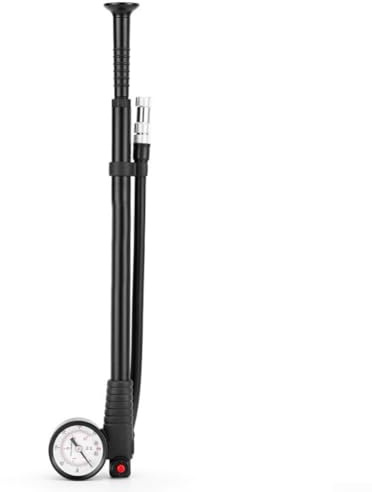 Gdfnmogo Pompe haute pression 300 PSI avec jauge pour fourche avant et amortisseur arrière, gonfleur portable compatible avec vélo et vélo électrique, pompe à poignée en T en alliage d'aluminium CNC