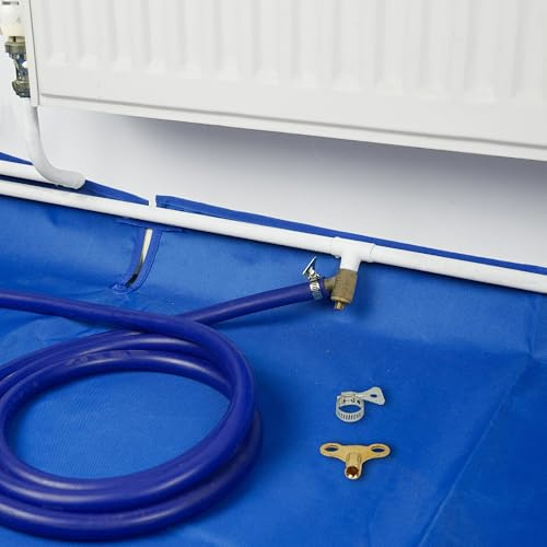 Radiator Drain Down Hose Kit 10m – Heavy Duty TPU Rubber, 5 Bar Working Pressure, Includes Bleed Key & 2 Jubilee Clips