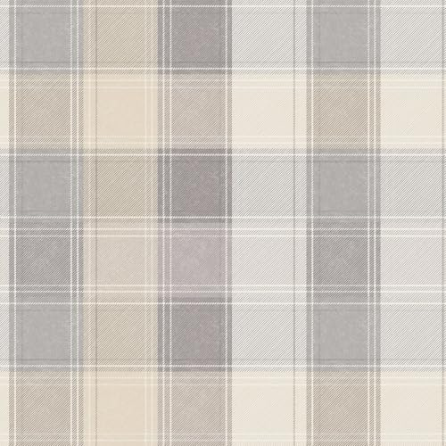 Arthouse Klistra in papperstapet Country Check Grey 901902 full rulle