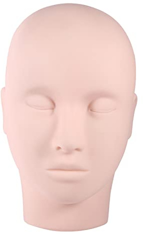 1 STÜCK Schaufensterpuppe Kopf,Wimpernverlängerung Übungskopf, Schaufensterpuppe Kopf Wimpern Makeup Praxis Schminkkopf, Professionelle Wimpern Mannequin Kopf Puppe Für Perücken Machen Und Display