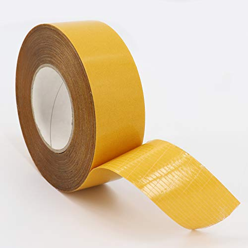 Aquagart® 50 m x 5 cm dubbelsidig vävtejp, folietejp, vävtejp, UV-resistent för ogräsdukar, trädgårdsfleece, golvtyg, underspänningsbana I tejp (5 rulle)