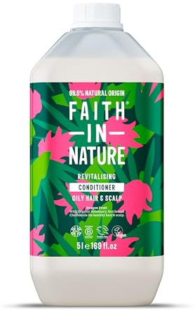 Faith In Nature Natural Dragon Fruit Conditioner, Revitalising for Oily Hair & Scalp, Vegan & Cruelty Free, No SLS, Silicones or Parabens, 5L Refill Pack