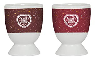 FOCO World Cup Euros SPL Premier League Porcelain Paint Splatter Soft Hard Boiled Egg Cups (Heart of Midlothian)
