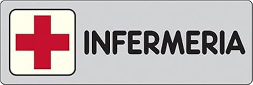 TLDSHOP® - Kit di Adesivi Targhetta per Porte - PVC Adesivo Resistente - Lavabile: (15x5cm, INFERMERIA)