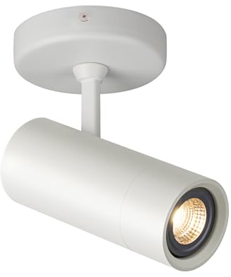 Aisilan LED Dimmable Ceiling Spotlight, Indoor Accent Picture Light, Hardwired Surface Mount Adjustable Directional Spot, Replaceable GU10 Bulb, 7W 3000K, Living Room Hallway Corridor, White