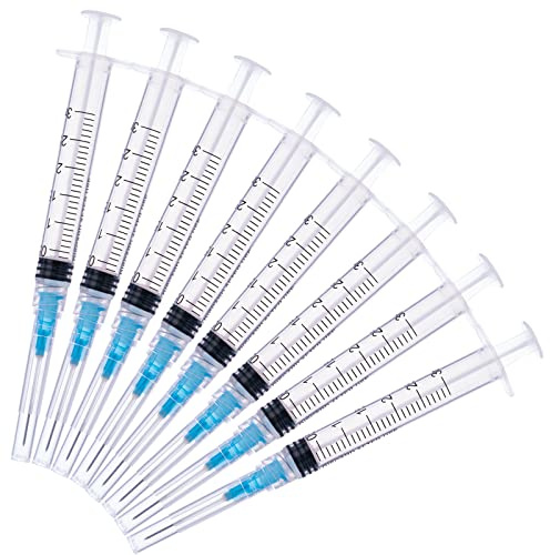 100 Pack 3ml/cc Plastic Tube Lab Dispensing Tools, Individually Packaged for Essential Oils, Lubricants, Sealants and More (3ML-23#, 100)