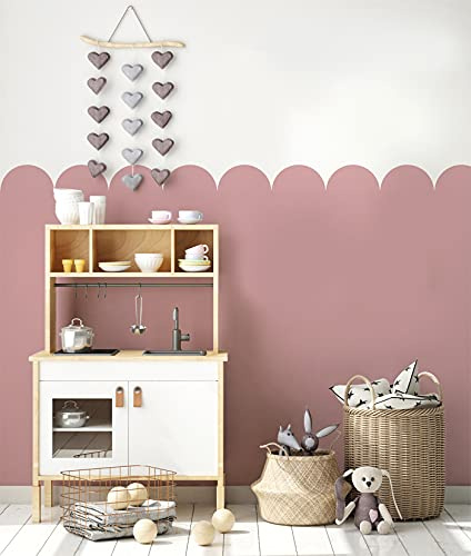 Ideal Stencils Jakobsmuschel Bordüre Schablone, Kinderzimmer oder Kinderzimmer Wanddekoration, Farbe gewellten Rand - wiederverwendbare Schablone (GROSSE - 80X10CM)
