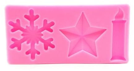Kuchen Dekorations Form 2 Stücke Stern Schneeflocke Kerze Silikon Backform Fondantform Backwerkzeuge