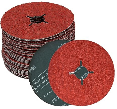 Molatool 10 dischi abrasivi in fibra ceramica, 180 mm, P60