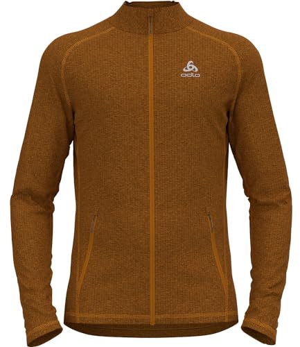 Odlo Herren Langarm Shirt mit Reißverschluss TENCIA, Honey Ginger Melange, XL