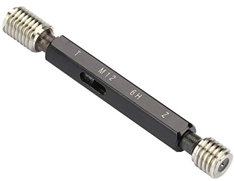 Calibro per Tappo Filettato Cuscinetto Calibro per Filettatura M6 X 1.0, Calibro per Filettatura M6 Calibro in Acciaio Strumento per Test della Filettatura del Passo di Arresto a