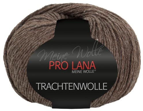 Frida's Wollhaus Pro Lana 100 g Trachtenwolle Schurwolle Stricken Häkeln Garn Wolle 15 Farben (14 | Holz meliert)