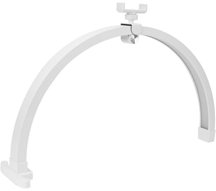 Lazmin112 Nagel-Schreibtischlampe, 20 Zoll, 1500 Lm Wimpernlicht mit Telefonclip, Faltbar, Touch-Steuerung, 3200–5600 K Einstellbare Farbtemperatur, Maniküre-Licht (EU-Stecker)