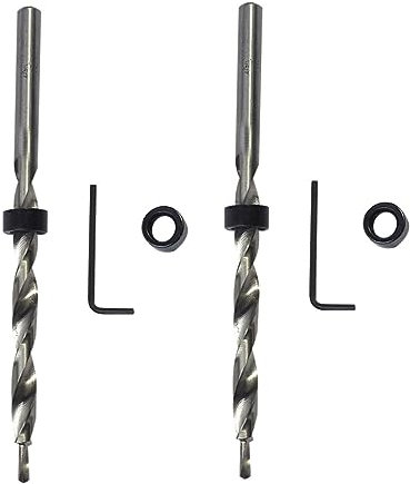 2-Teiliges Set stechbeitel holzbearbeitung drillbit Taschenlochbohrer Taschenlochschrauben klemmbausteine Sechskantbohrer Senkbohrer Reibahle bohren Holzbohrer Suite Sechskantgriff