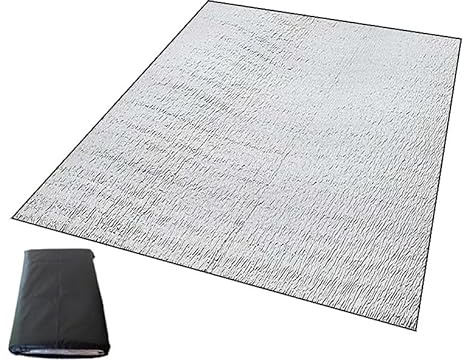 Aluminium Camping Mat, Foam Sleeping Mats for Camping, Reflective Aluminium Foil Insulation Mat, Ground Mats for Tent, 200 X 100 cm