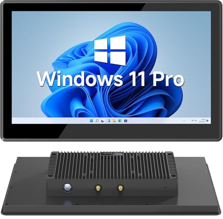 ONERugged 15,6 Zoll Industrie Panel PC mit Touchscreen - Windows 11 Pro, Intel N5100, 8GB RAM, 128GB Speicher, Lüfterlos, IP65-Front, WLAN/Bluetooth (Modell P15J, Schwarz)