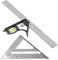 2 Pcs Set Square Carpentry,Square Tool Carpenters Combination,Carpentry Tools,A Activity Combination Angle Ruler Built in Bubble Level and A 90 Degree Imperial Triangle Ruler
