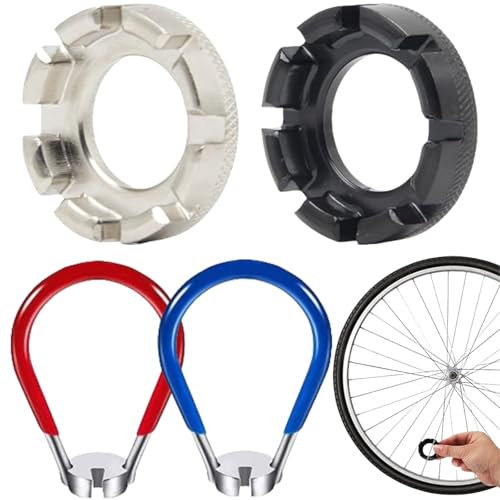 llave de radio y bicicleta, 4 piezas, llave para radio y bici, herramienta de reparación de vías de bicicleta