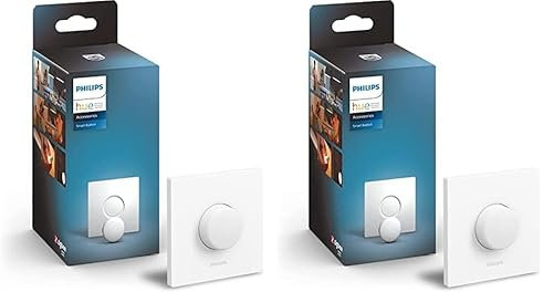 Philips Hue Smart Button Smart Lighting Accessory. Wireless Control of Home Lights, Livingroom, Bedroom. (Pack of 2)