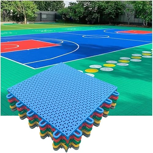 Modulare ineinandergreifende Bodenfliesen - Wetterfeste Sportmatte für Basketball- und Badmintonplätze