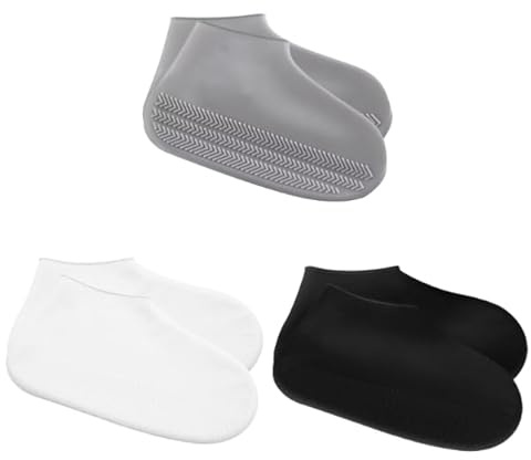 Tbintul 3 Paires Couvre Chaussure Impermeable, Surchaussures Impermeables Réutilisables Surchaussures Impermeables Silicone sur chaussure Imperméable, Protection Chaussure Pluie (L)