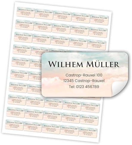 Personalisierte Adressaufkleber – 44 individuelle Namens- & Adressetiketten für Post, Umschläge, Pakete & persönliche Gegenstände