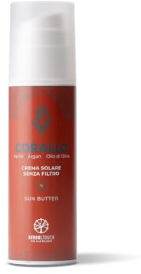 Herbal Touch Crema Corallo 150 ml Abbronzante senza filtri solari, con Burro di Karité, Olio di Argan e Olio di Oliva, per viso, corpo e capelli, effetto pelle ambrata