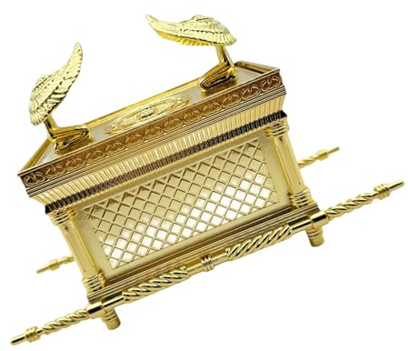Arca de la Alianza Figura Metal Réplicas Judías Estatua religiosa Declaraciones judías Judaica Decoraciones Israelíes