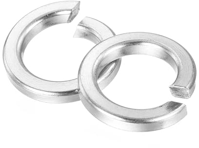 QUARKZMAN Arandela De Seguridad M12, 100Pcs Arandelas De Seguridad De Resorte De Acero Inoxidable 304 Arandelas De Anillo Partido Para Tornillos Maquinaria