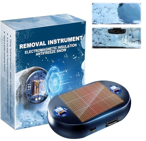 Horuili® Auto Enteiser, Elektromagnetischer Entfroster für Autoscheiben, Tragbares Schneeräumungswerkzeug, Mikrowellen Molekular Enteisung Instrument zur Auto Front- und Heckscheibe