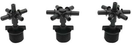 Conectores Divisores De 6 Mm De 5, 6 Y 7 Vías Con Rosca Macho De 1/2 Pulgada For Boquilla De Nebulización De Refrigeración En Invernaderos Y Jardines (5 Unidades)(5-way to 1I2 Male)