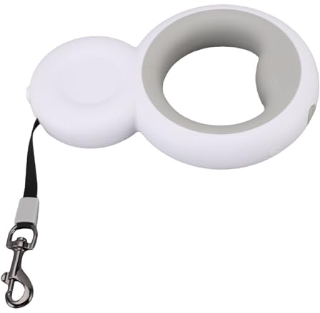 Riuulity Ausziehbare Hundeleine mit Integriertem Kotbeutelhalter für Mittelgroße Hunde, Leicht zu Reinigende Haustier-Leine mit LED-Licht