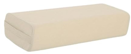 rockible Almohada Rectangular con Funda Desmontable Y Lavable, con Asa de Transporte, Ideal para Meditación Y Uso Restaurativo, Beige Blanco