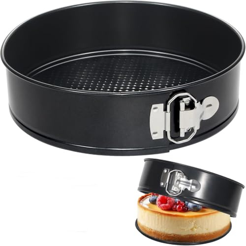 Hoskitpur 8 inch Non-Stick Spring Form Cake Tin, 20cm Round Cake Pan with Loose Base for Easy Release