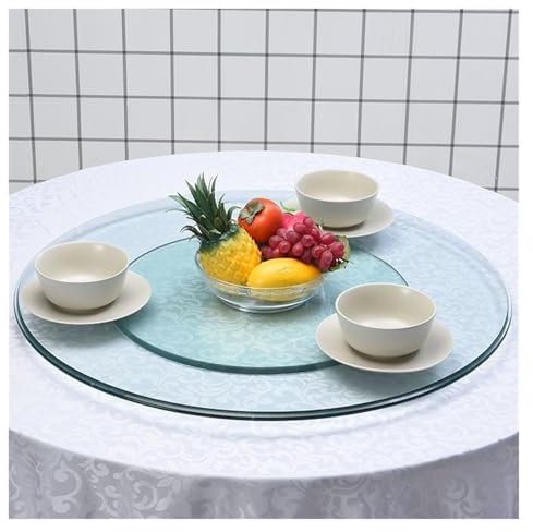 SHAARI Mesa Giratoria Redonda De Vidrio Templado Resistente A Roturas, Lazy Susan, Resistente Al Calor Ideal para Cocinas, Comedores(Diameter70cm)