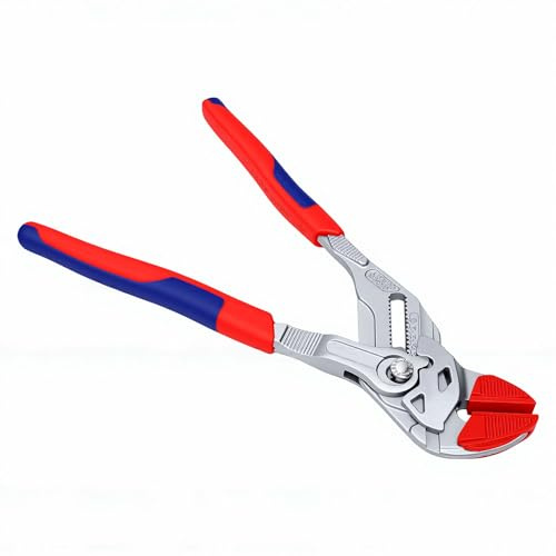 Ausla Pliers Wrench Water Pump, Adjustable Pliers 10 Inch 48mm Opening CRV Steel Parallel Jaws Locking Button Placeholder Jaw Protector for Nuts Pipes HVAC Car Repair