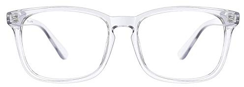 TIJN Blue Light Blocking Glasses for Women Men Square Frame Nerd Eyeglasses Anti Blue Ray Computer Screen Glasses