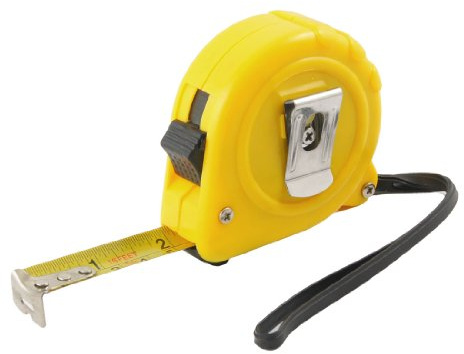 Aexit Cáscara de plástico amarillo 5 metros 16 pies Cinta métrica flexible (model: H4634IV-9924IM) retráctil auto retráctil